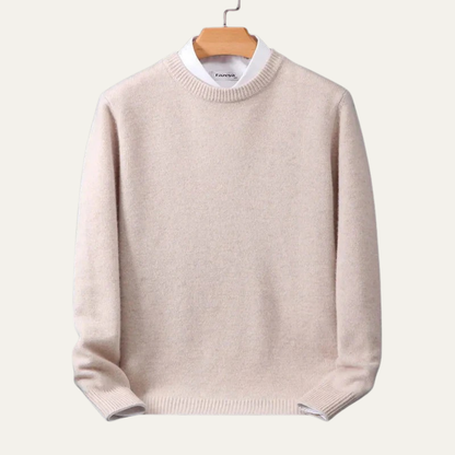 Pull Homme Classique Col Rond Cachemire Doux
