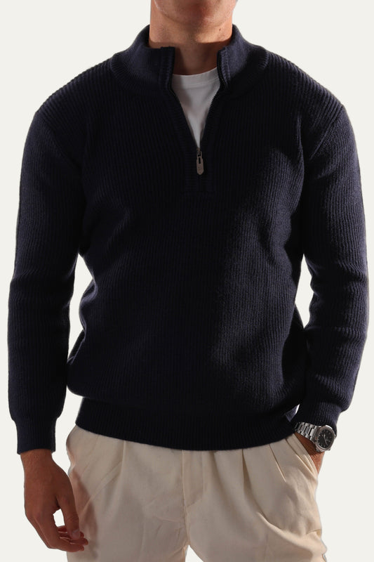 VogeLuxe | Pull classique à col zippé pour homme 0