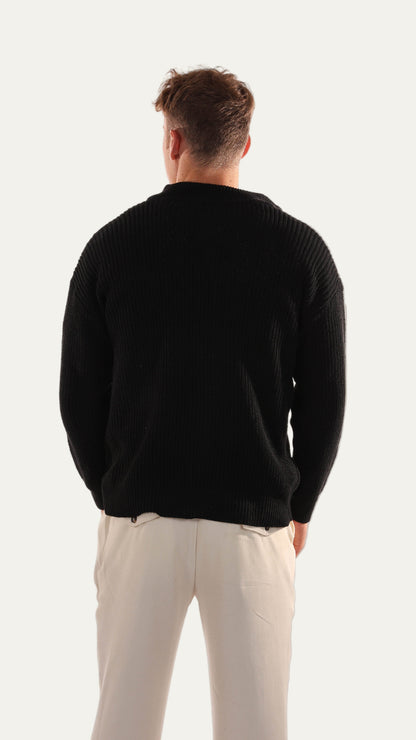 VogeLuxe | Pull classique à col zippé pour homme 1