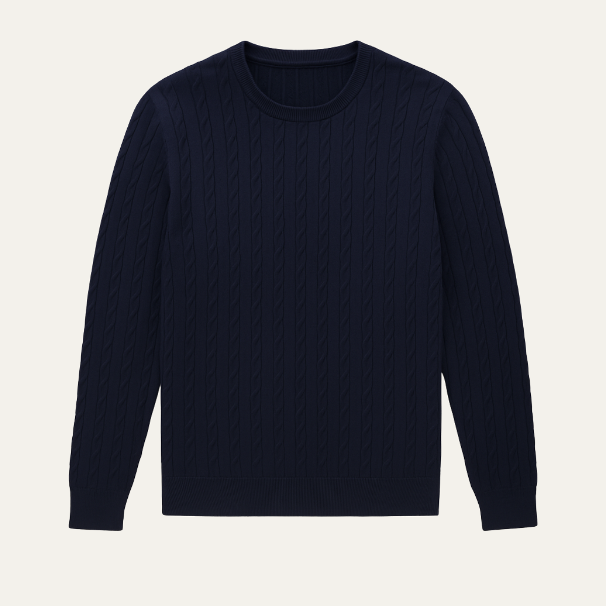VogeLuxe | Pull classique en coton à torsades pour homme 1