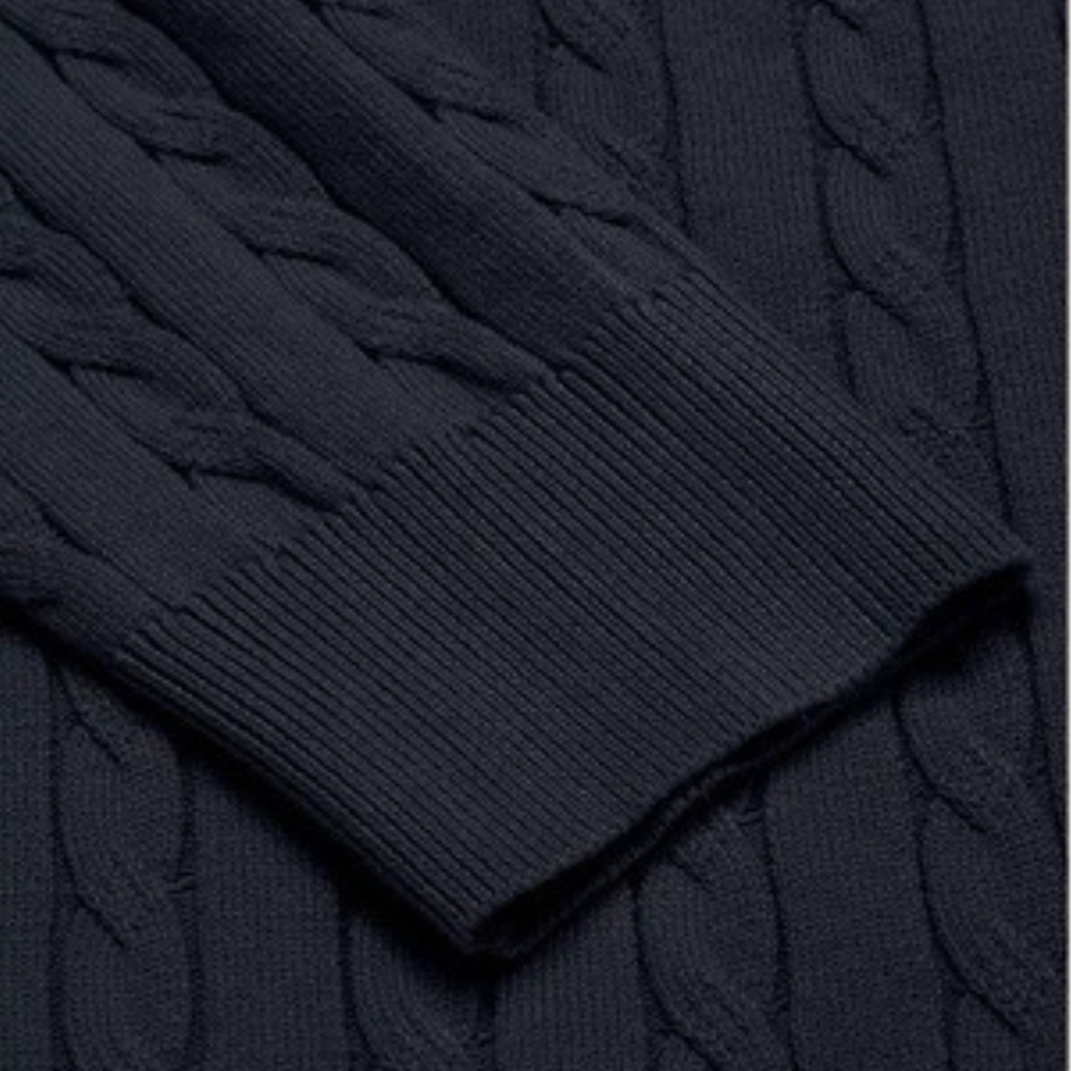 VogeLuxe | Pull classique en coton à torsades pour homme 2