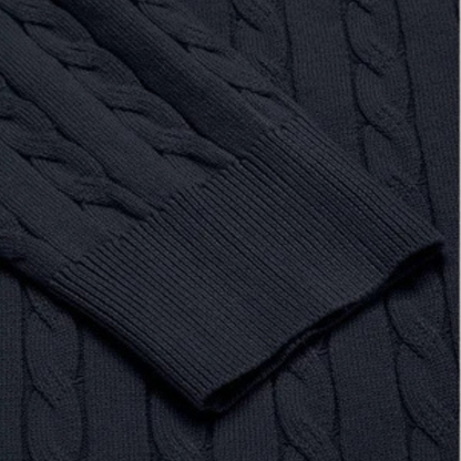 VogeLuxe | Pull classique en coton à torsades pour homme 2