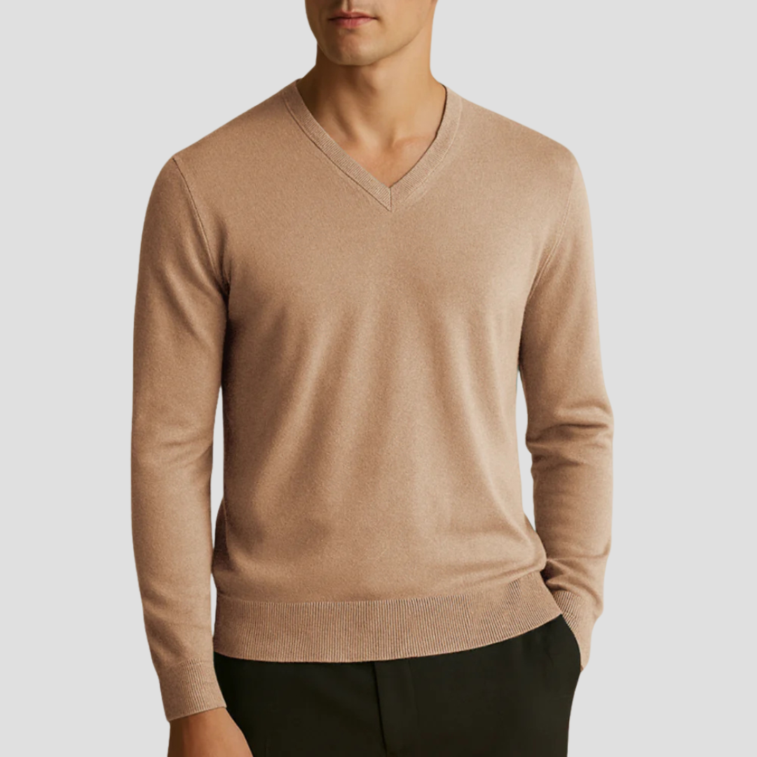 Pull Homme Col V Fin et Élégant