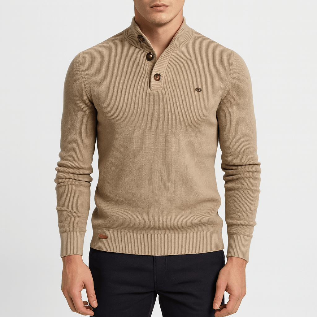 Pull Homme Col Montant Coton Doux et Chaud - PanierRoyale