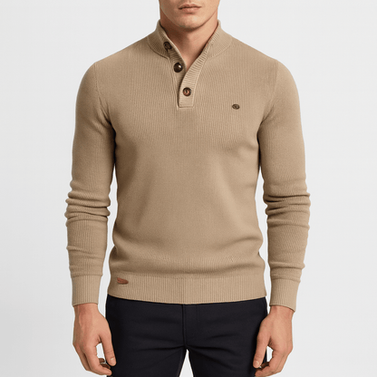 Pull Homme Col Montant Coton Doux et Chaud - PanierRoyale