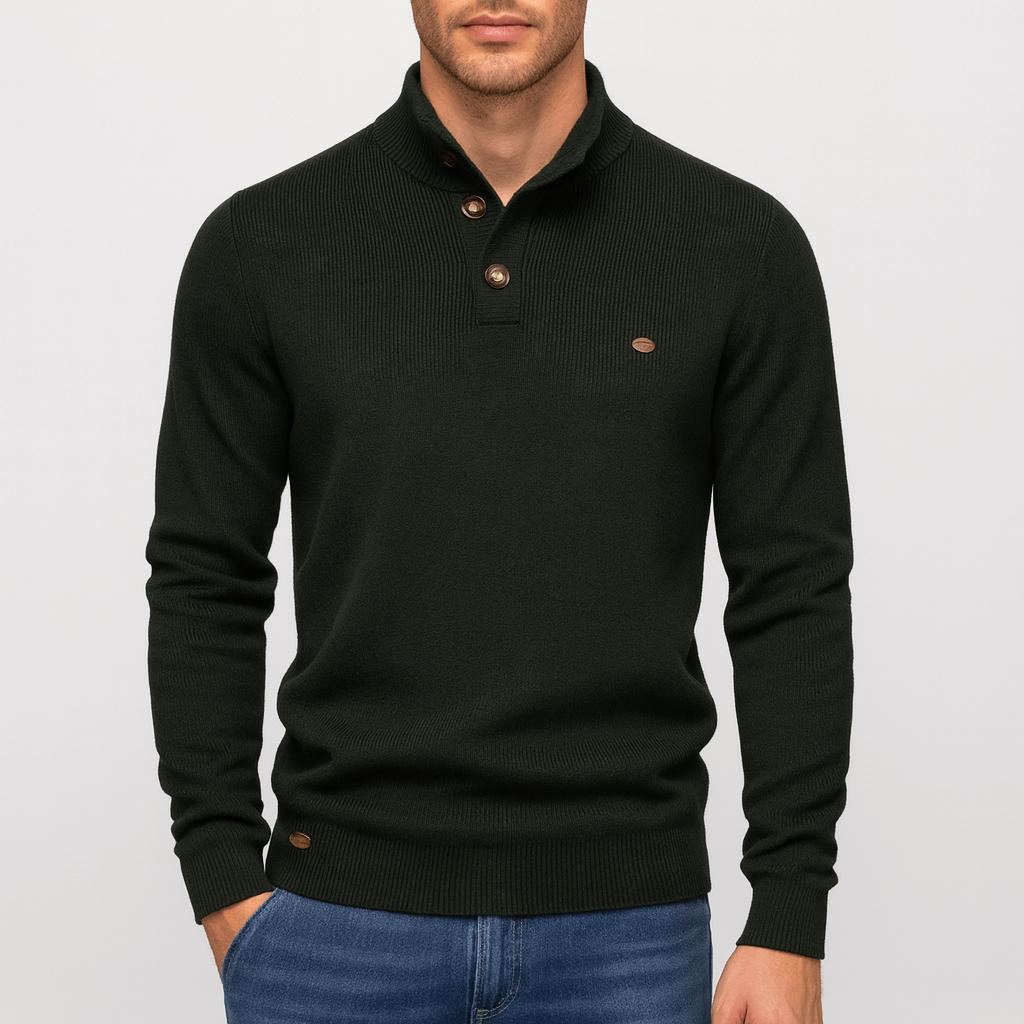 VogeLuxe | Pull col montant en coton pour homme 2