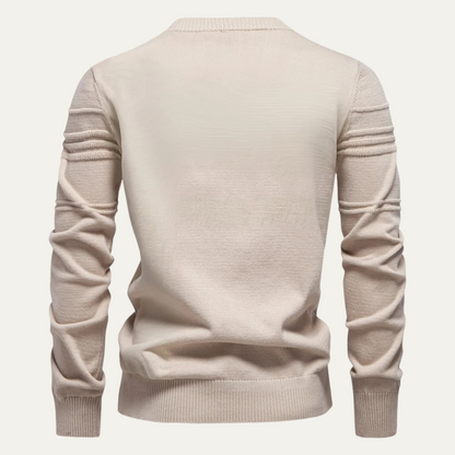 VogeLuxe | Pull col rond à motif quadrillé pour homme 2