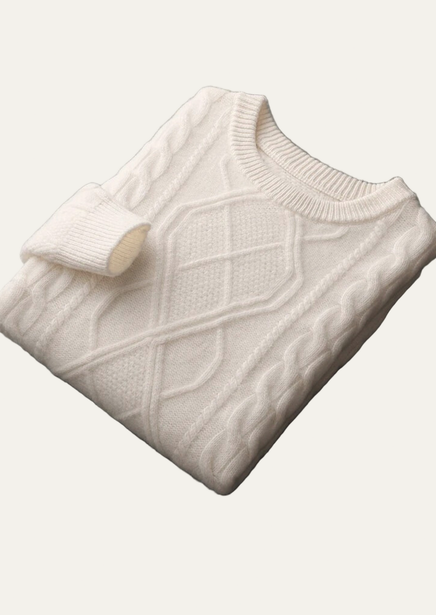 VogeLuxe | Pull col rond chaud en maille torsadée pour homme 0