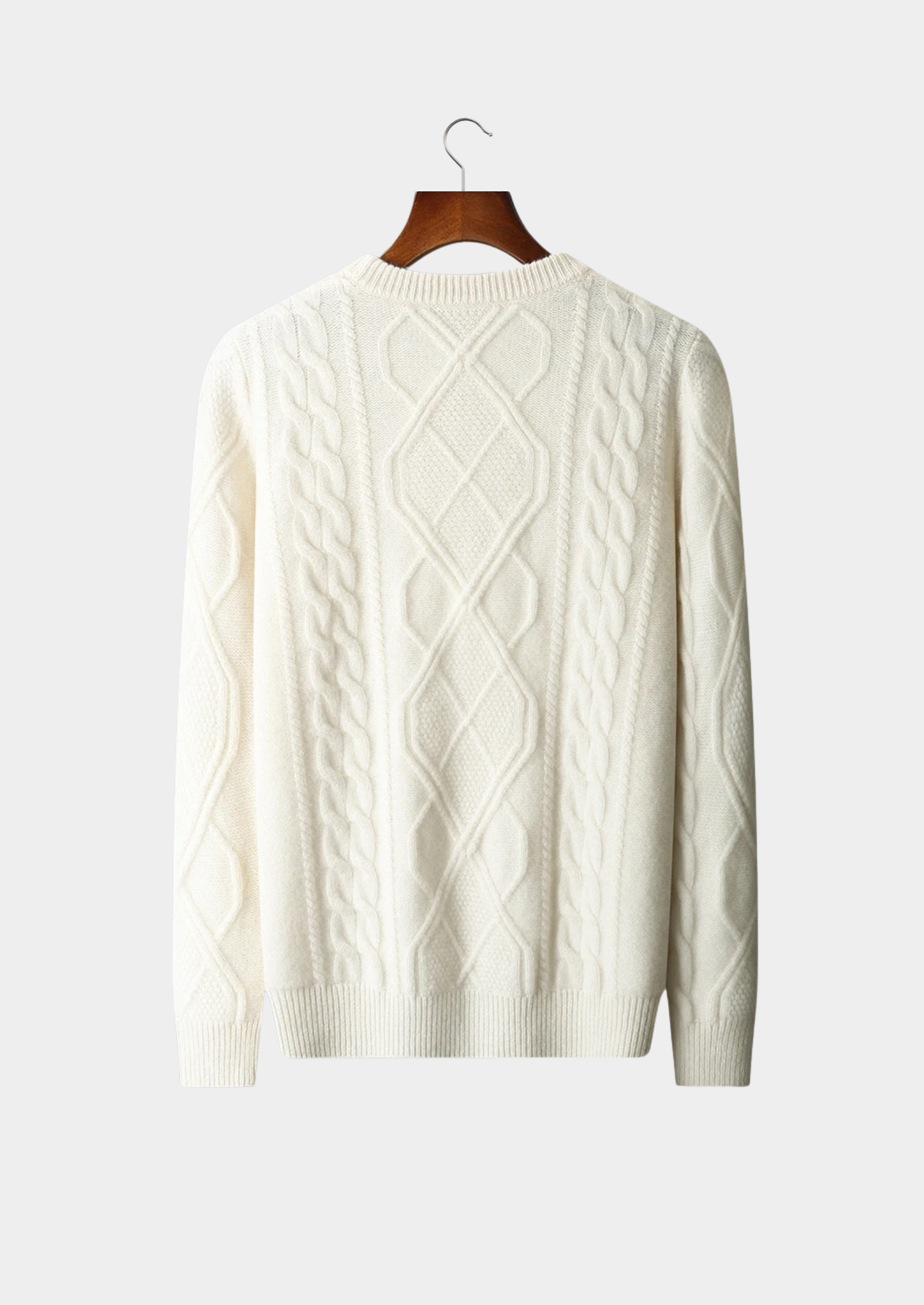 VogeLuxe | Pull col rond chaud en maille torsadée pour homme 2