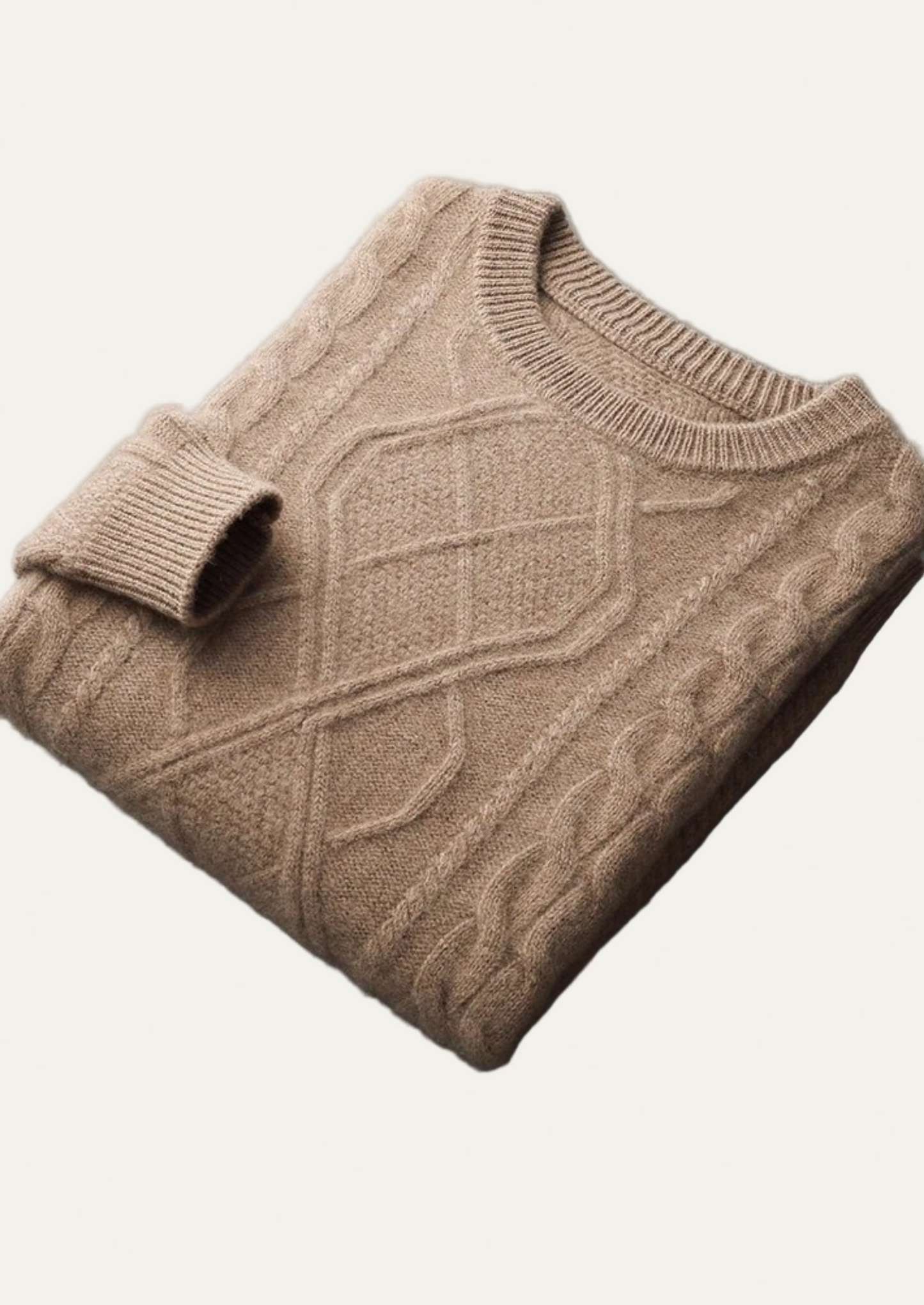 VogeLuxe | Pull col rond chaud en maille torsadée pour homme 4