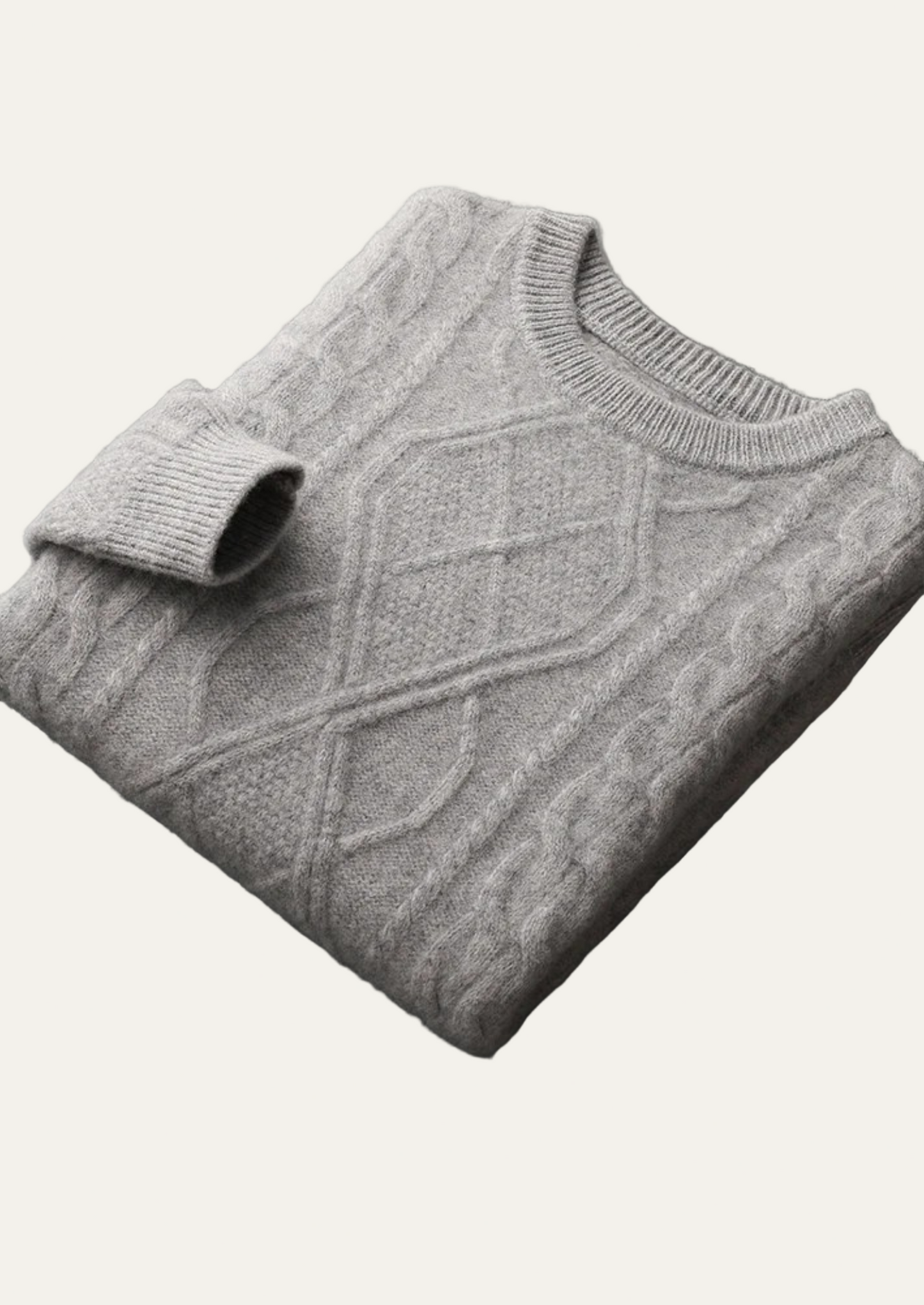 VogeLuxe | Pull col rond chaud en maille torsadée pour homme 8