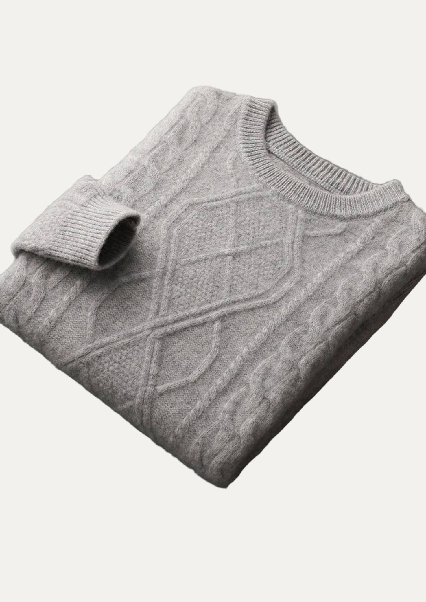 VogeLuxe | Pull col rond chaud en maille torsadée pour homme 8