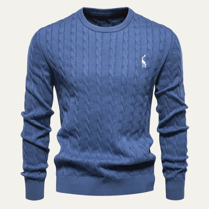 Pull Homme Col Rond Classique en Laine Douce