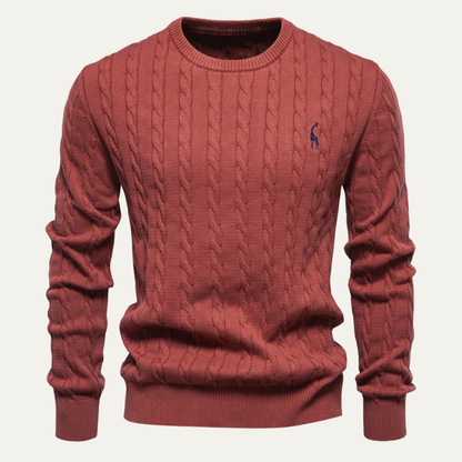 Pull Homme Col Rond Classique en Laine Douce