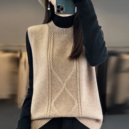 Pull femme en cachemire doux et chaud