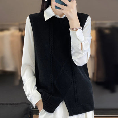 VogeLuxe | Pull col rond en cachemire pour femme 3