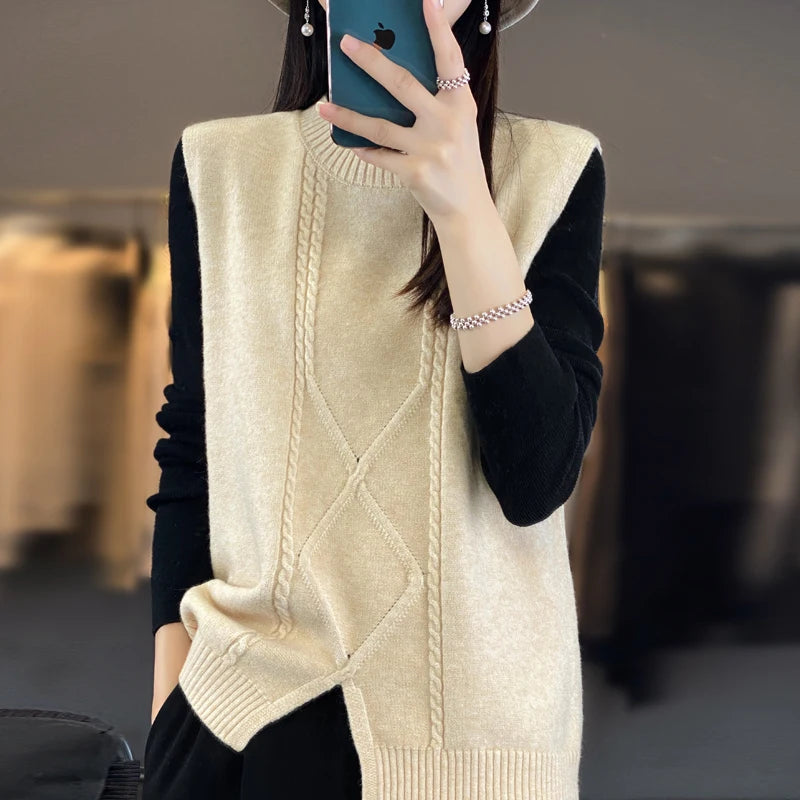 VogeLuxe | Pull col rond en cachemire pour femme 4