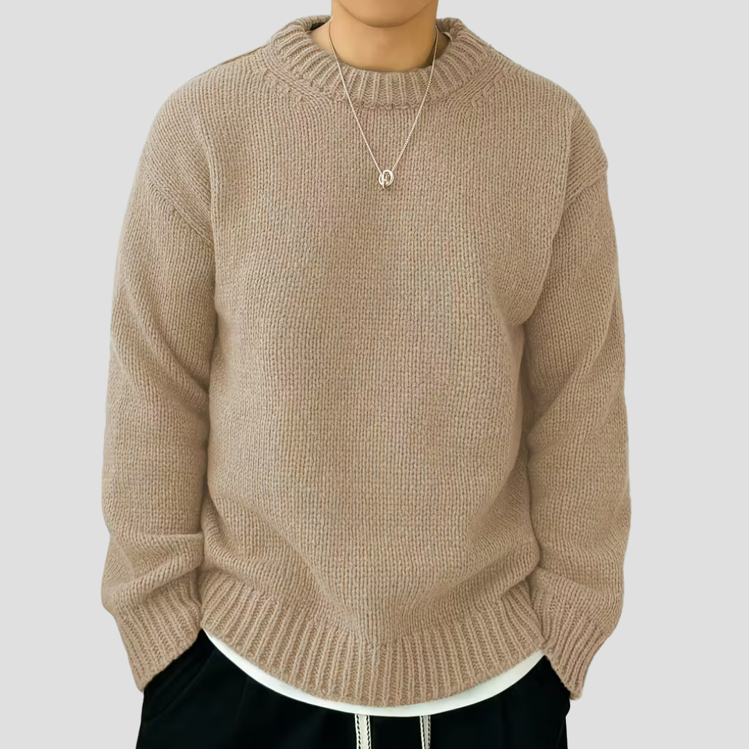 VogeLuxe | Pull col rond en grosse maille pour homme 4