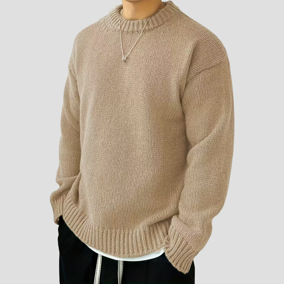 VogeLuxe | Pull col rond en grosse maille pour homme 5