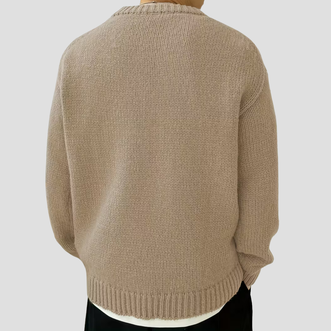 VogeLuxe | Pull col rond en grosse maille pour homme 6
