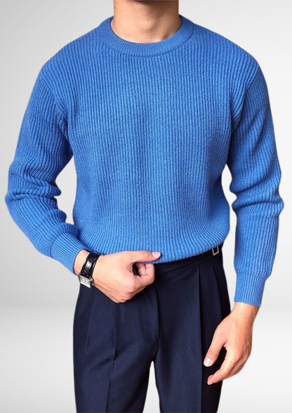 VogeLuxe | Pull col rond en maille épaisse pour homme 1