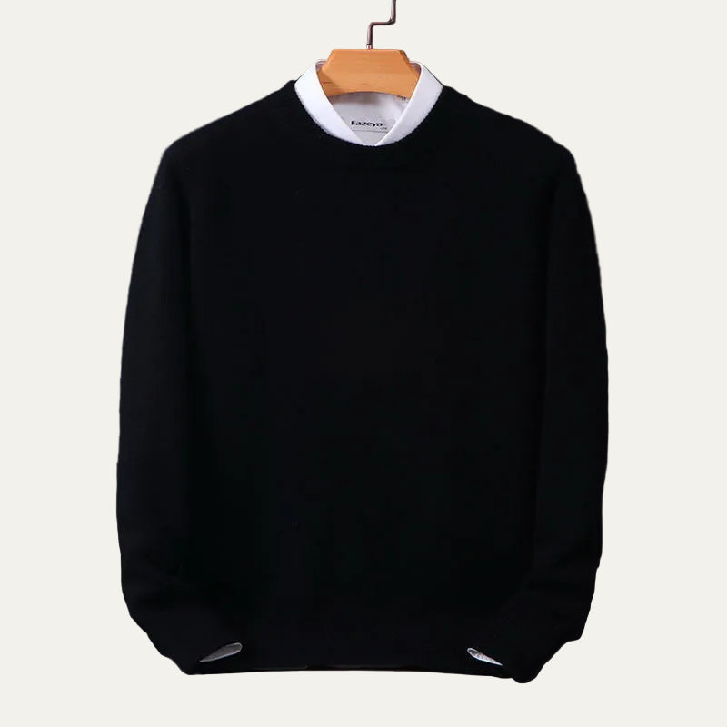 Pull Homme Col Rond en Laine Chaude et Confortable