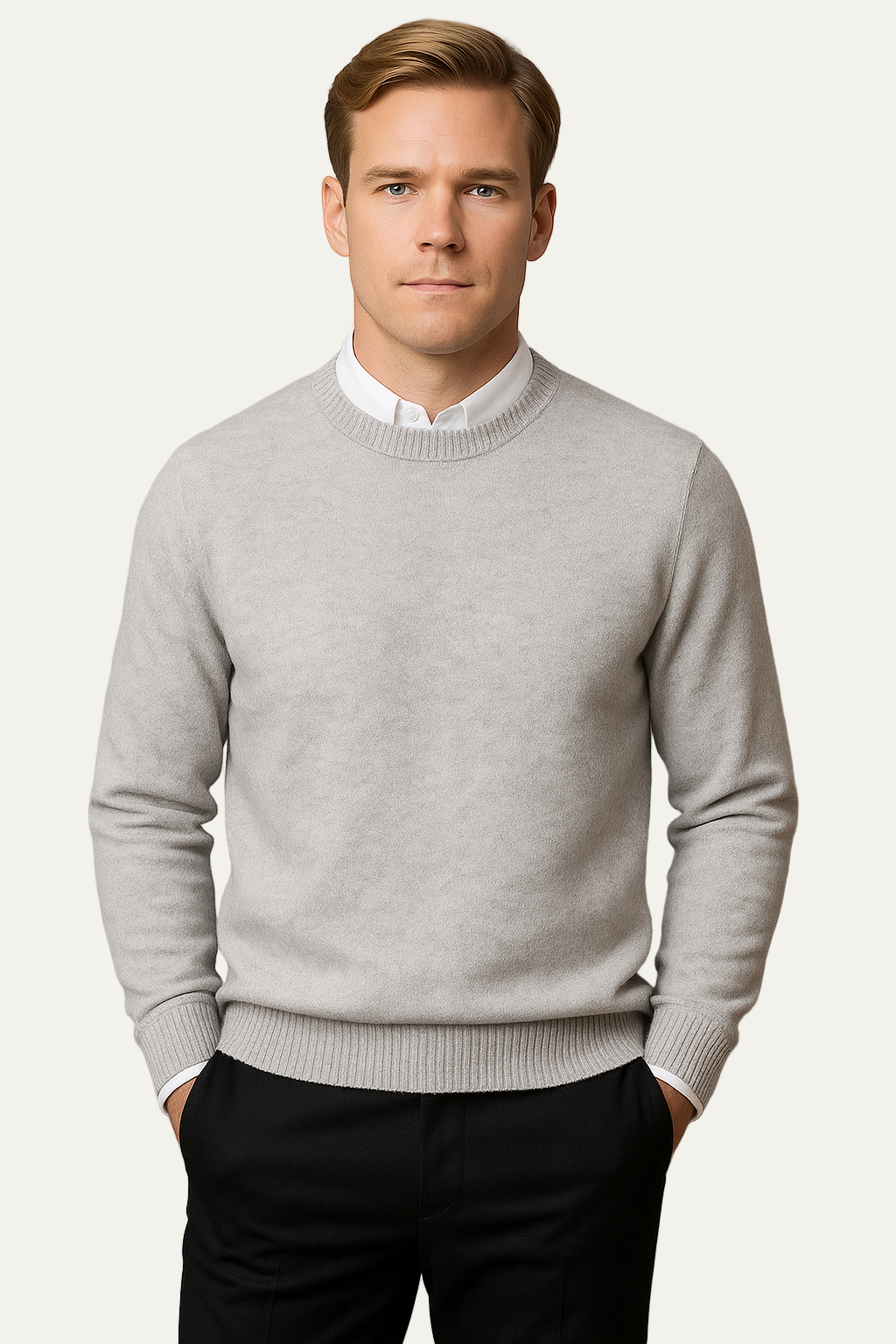 VogeLuxe | Pull col rond en maille raffinée pour homme 3