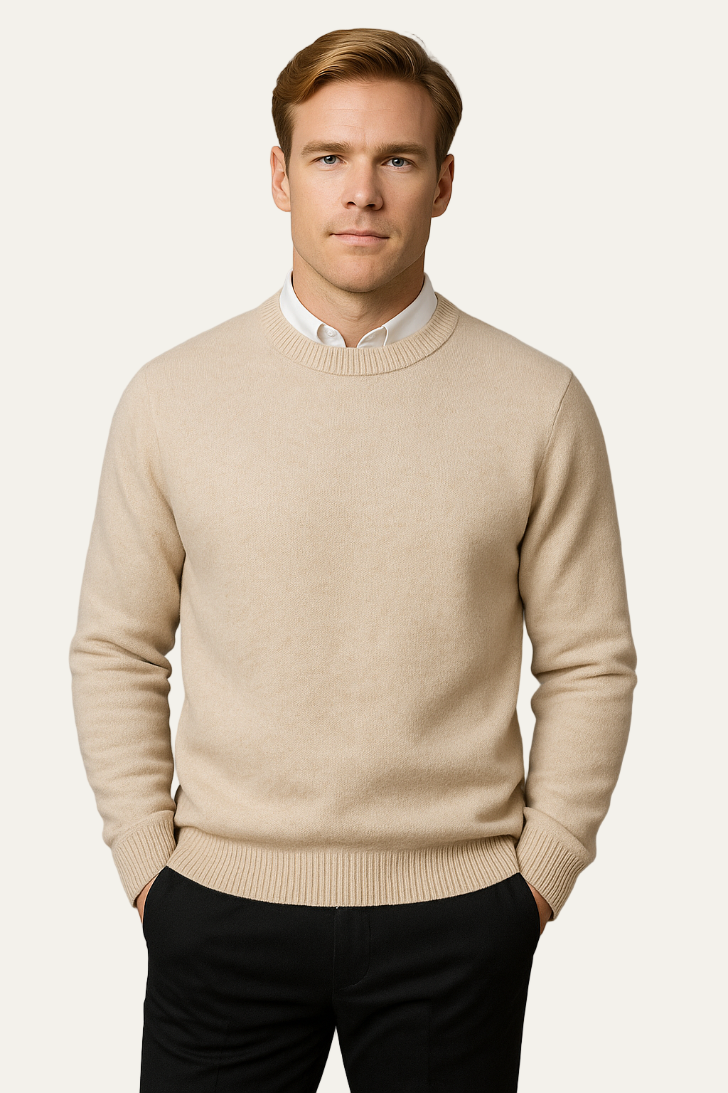 VogeLuxe | Pull col rond en maille raffinée pour homme 5
