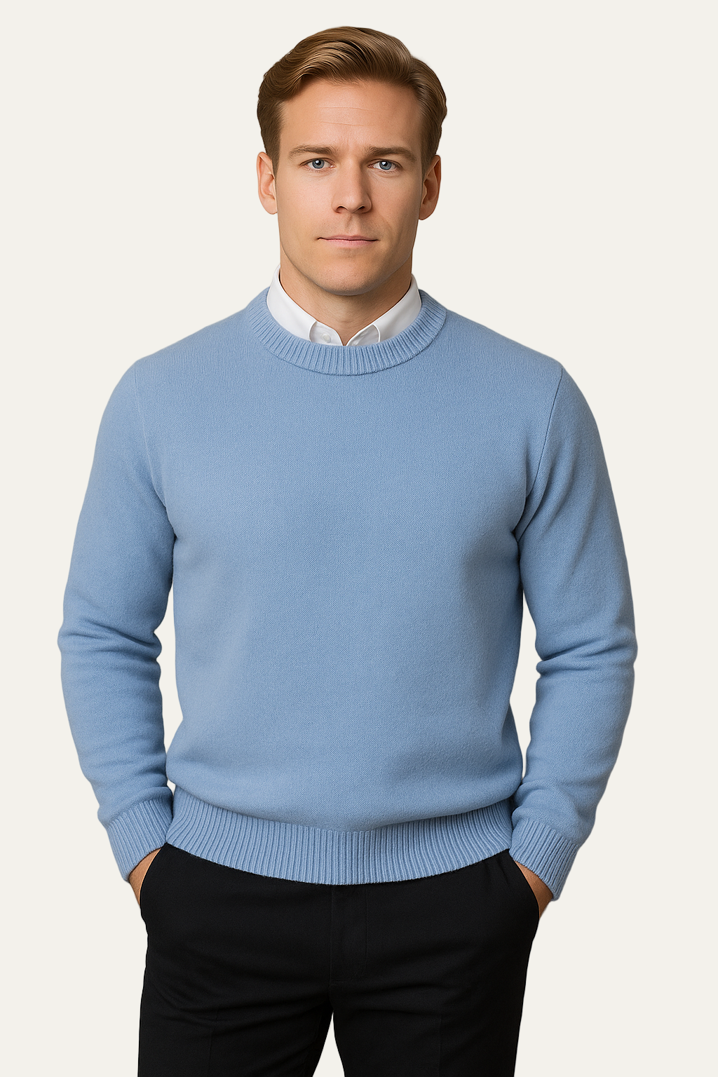 VogeLuxe | Pull col rond en maille raffinée pour homme 7
