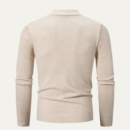 VogeLuxe | Pull col rond en maille texturée coupe ajustée pour homme 1