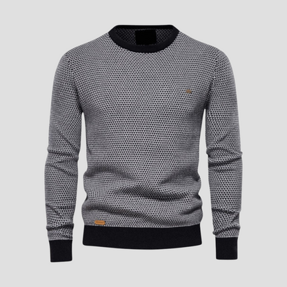 Pull Homme Col Rond en Laine Mélangée - PanierRoyale