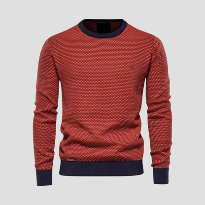 Pull Homme Col Rond en Laine Mélangée