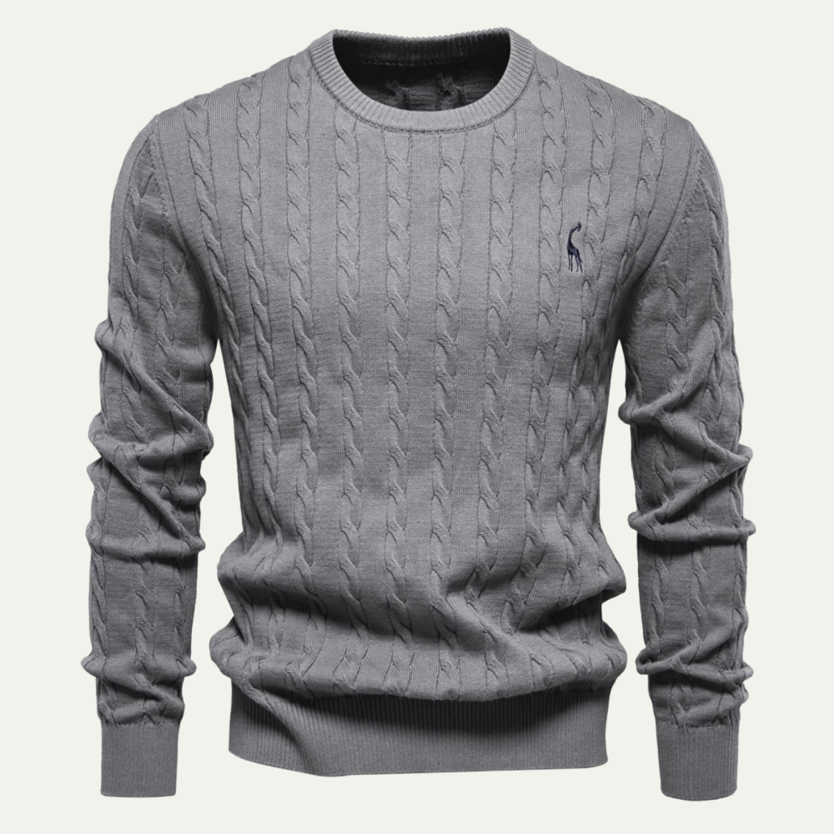 VogeLuxe | Pull col rond en maille torsadée pour homme 0