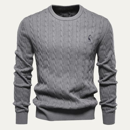 VogeLuxe | Pull col rond en maille torsadée pour homme 0