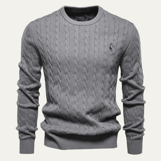 VogeLuxe | Pull col rond en maille torsadée pour homme 0