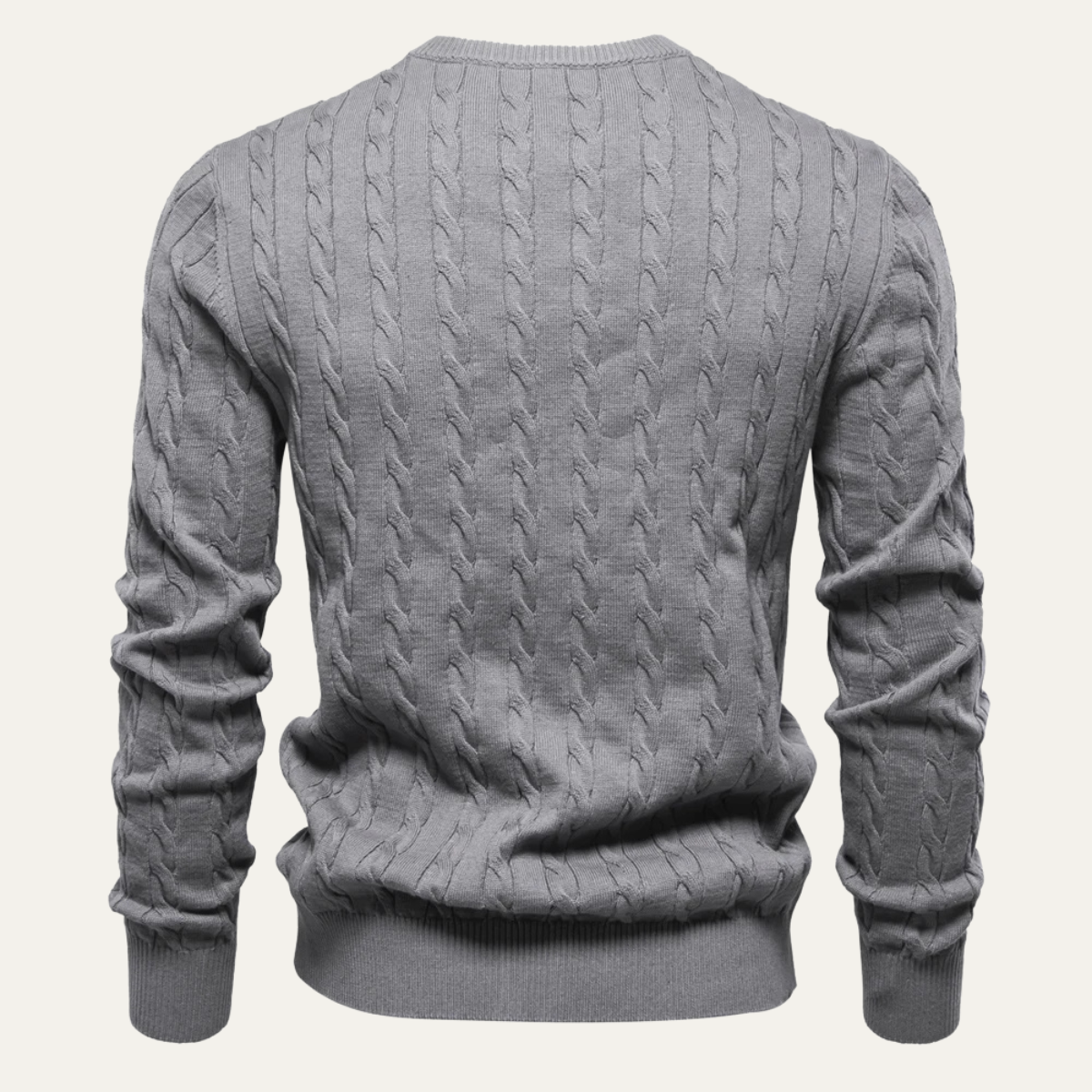 VogeLuxe | Pull col rond en maille torsadée pour homme 1