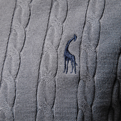 VogeLuxe | Pull col rond en maille torsadée pour homme 2