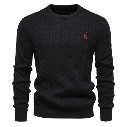 VogeLuxe | Pull col rond en maille torsadée pour homme 5