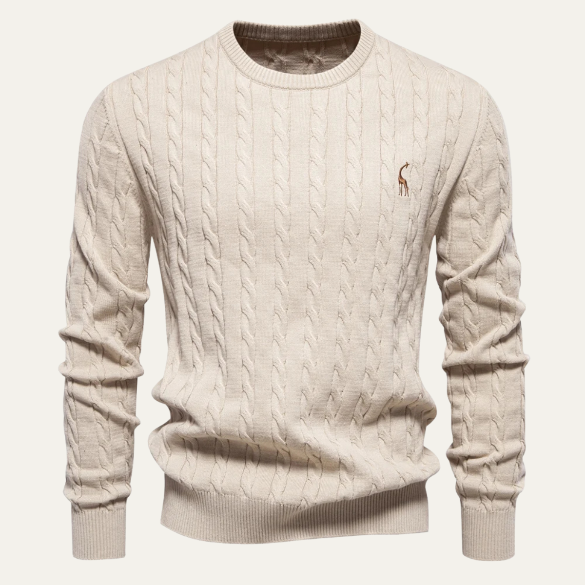 VogeLuxe | Pull col rond en maille torsadée pour homme 6