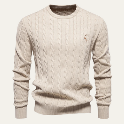 VogeLuxe | Pull col rond en maille torsadée pour homme 6