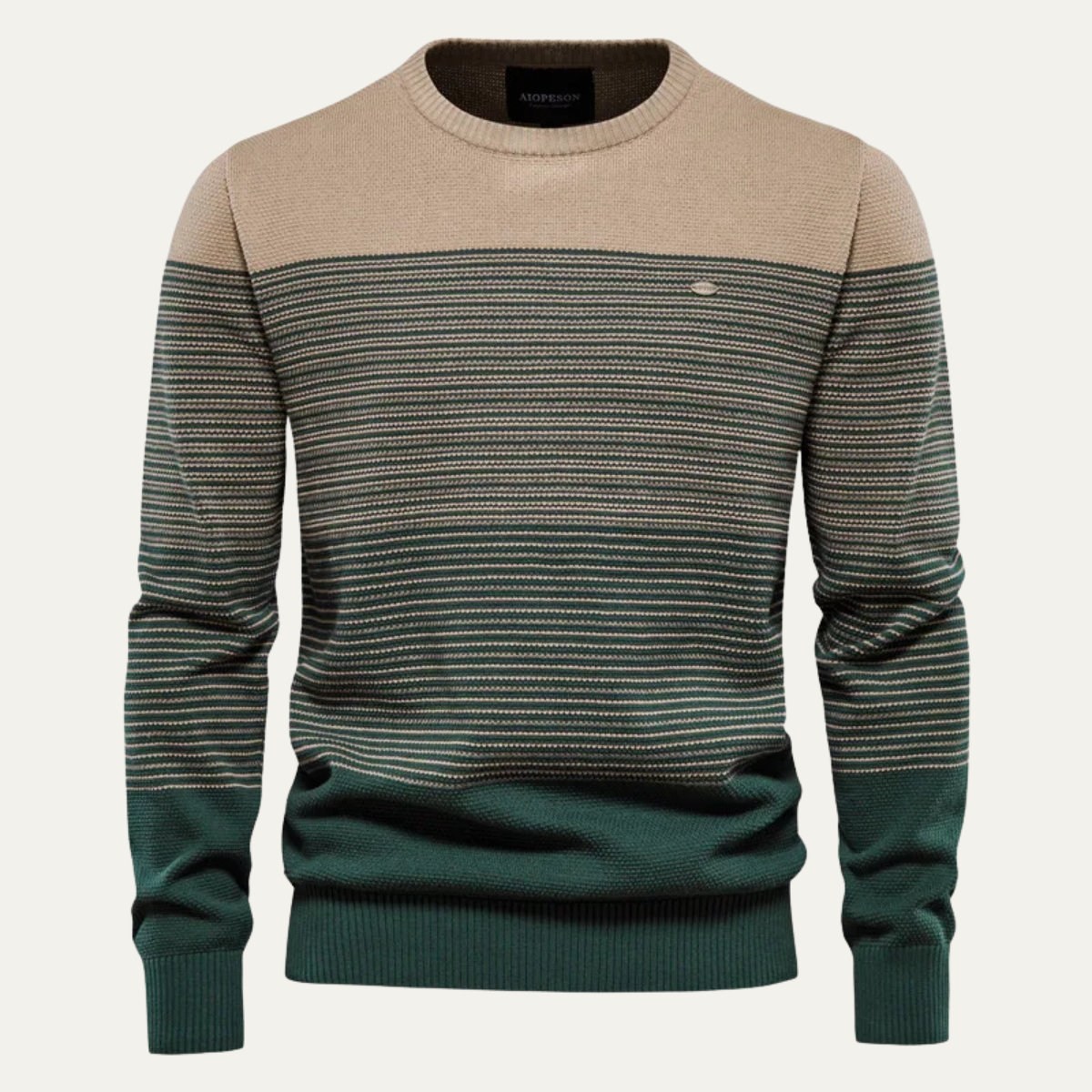 Pull Homme Rayé Coloré Col Rond - PanierRoyale