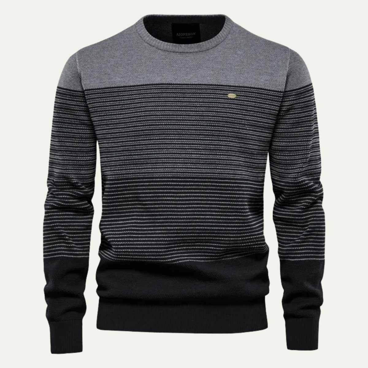 Pull Homme Rayé Coloré Col Rond