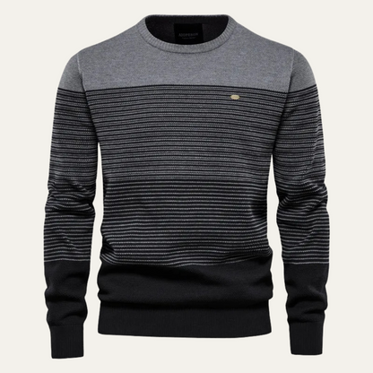 Pull Homme Rayé Coloré Col Rond