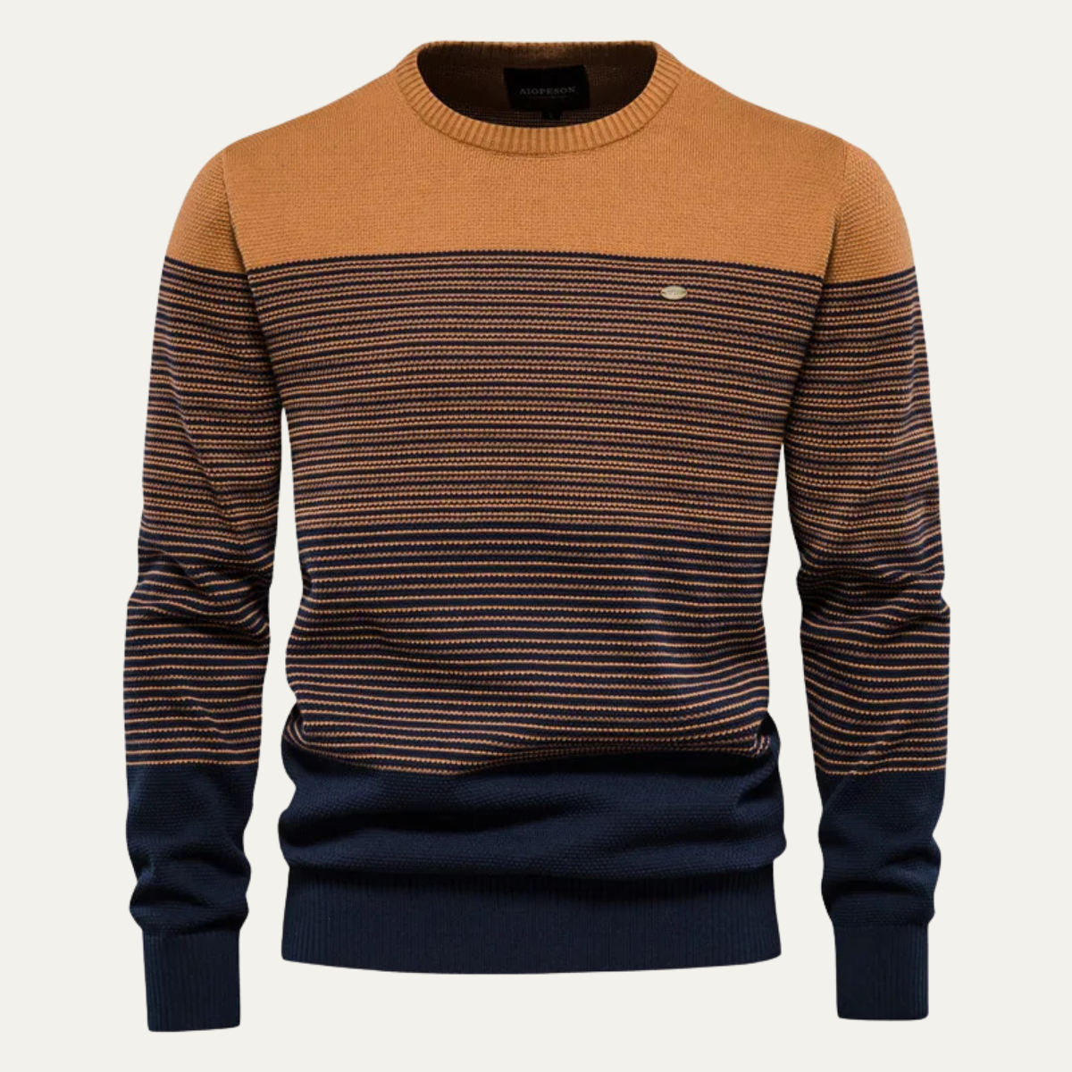 Pull Homme Rayé Coloré Col Rond