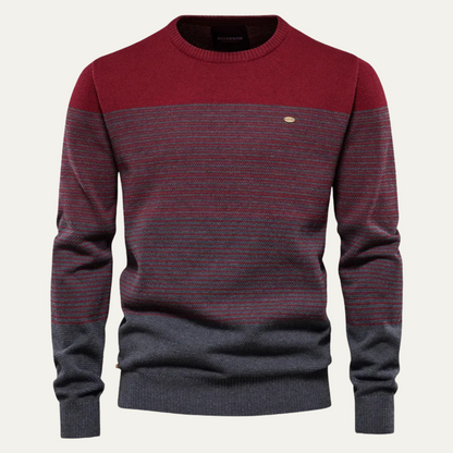 Pull Homme Rayé Coloré Col Rond