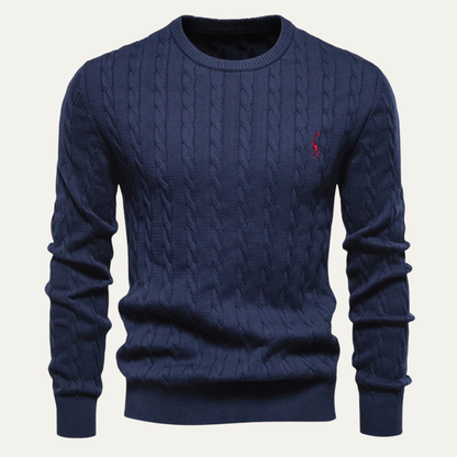Pull homme col rond à maille épaisse et décontracté - PanierRoyale