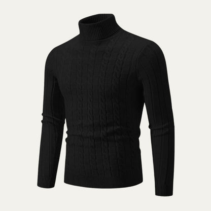 Pull Homme Col Roulé Slim en Maille Élégant