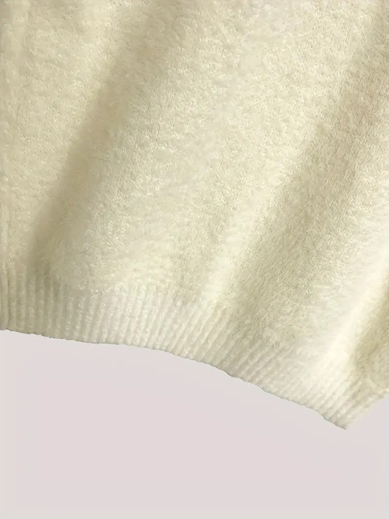VogeLuxe | Pull col roulé brodé motif cerf pour femme 8