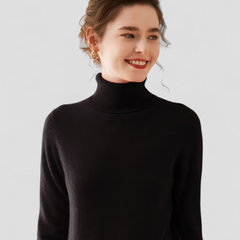 VogeLuxe | Pull col roulé en cachemire pour femme 1