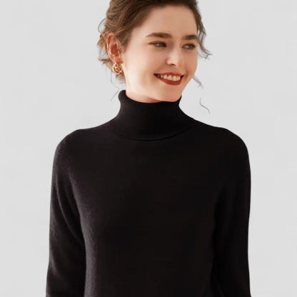 Pull Cachemire Femme Col Roulé Doux